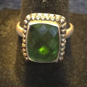 Stunning New Green Peridot Sterling Silver Ring